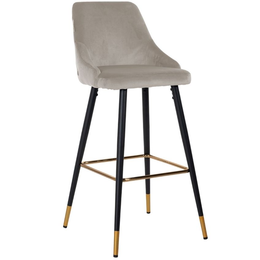 Béžová sametová barová židle Richmond Imani 77 cm Richmond