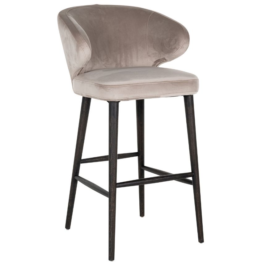 Béžová sametová barová židle Richmond Indigo 78 cm Richmond