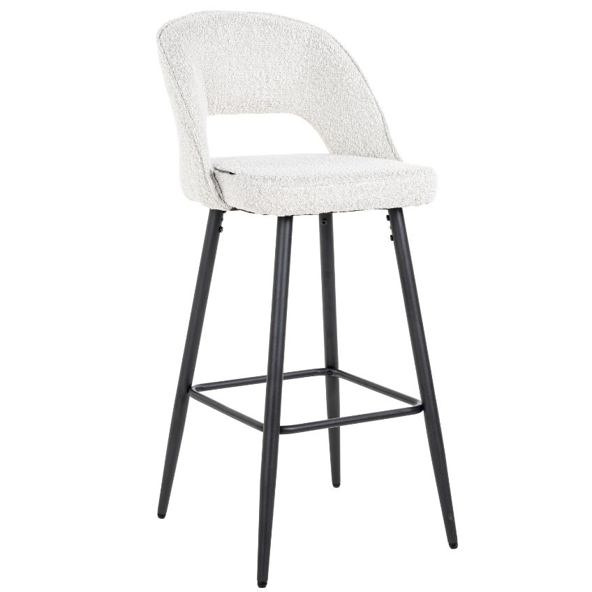 Bílá látková barová židle Richmond Luna 74 cm Richmond