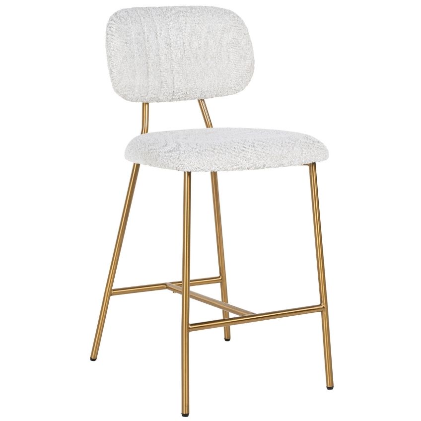 Bílá látková barová židle Richmond Xenia 65 cm Richmond
