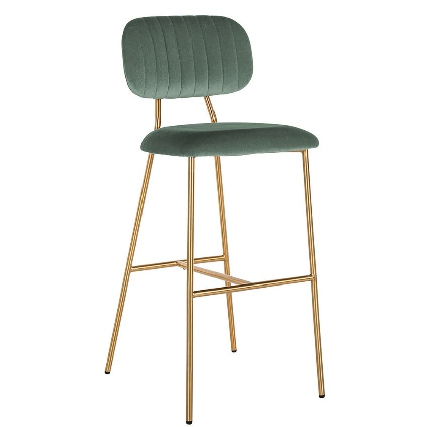 Zelená sametová barová židle Richmond Xenia 79 cm Richmond