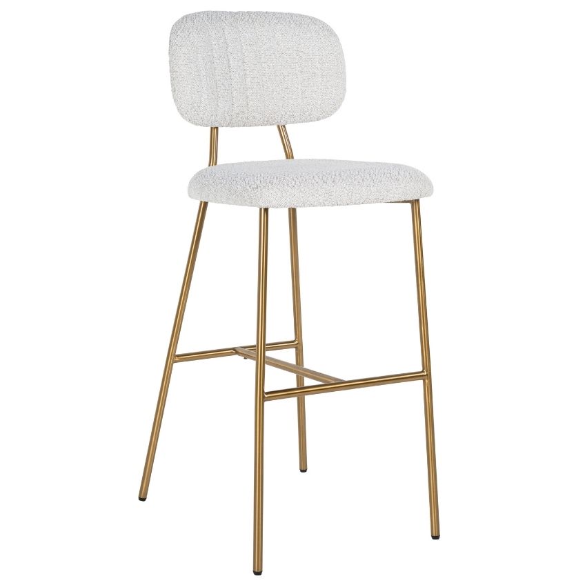 Bílá látková barová židle Richmond Xenia 79 cm Richmond