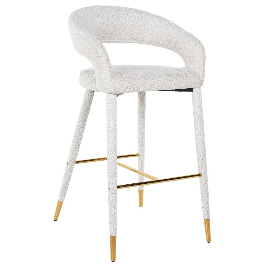 Bílá látková barová židle Richmond Gia 76 cm Richmond