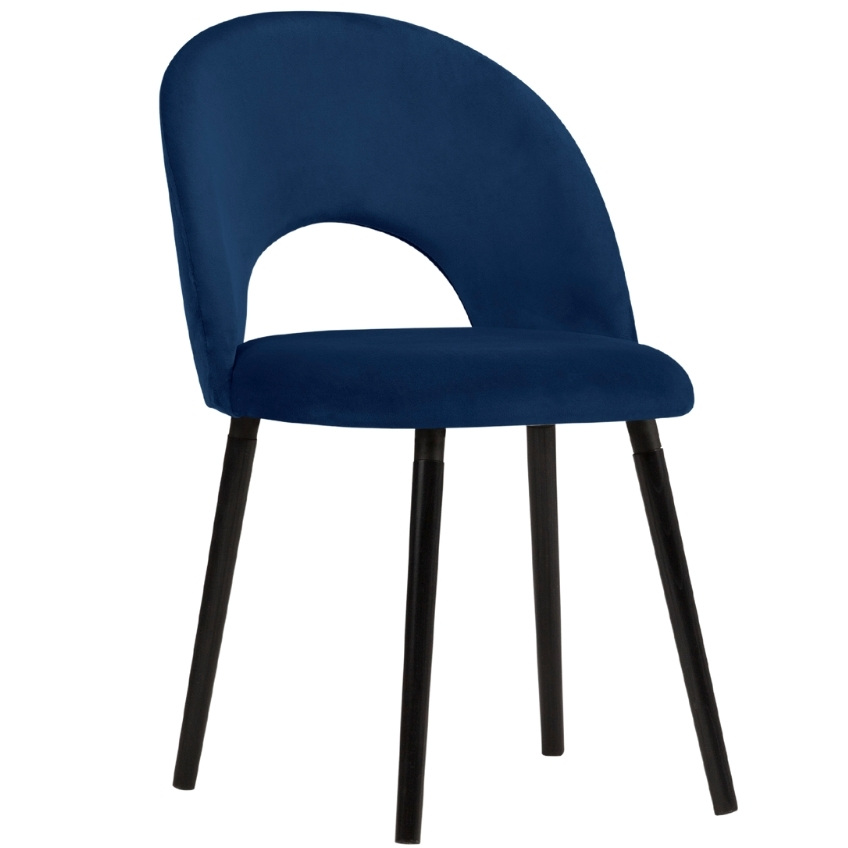 Královsky modrá sametová jídelní židle MICADONI TANTI Micadoni