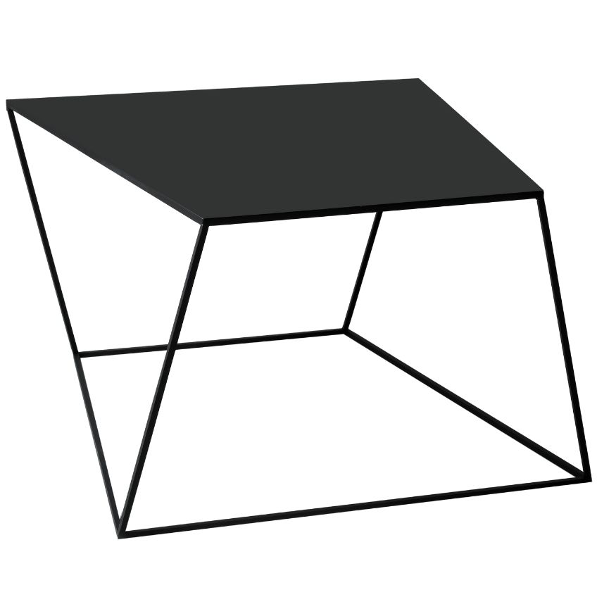 Nordic Design Černý kovový konferenční stolek Nara 80x80 cm Nordic Design