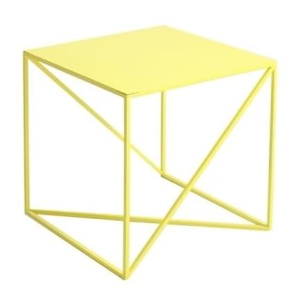 Nordic Design Žlutý kovový konferenční stolek Mountain 50x50 cm Nordic Design
