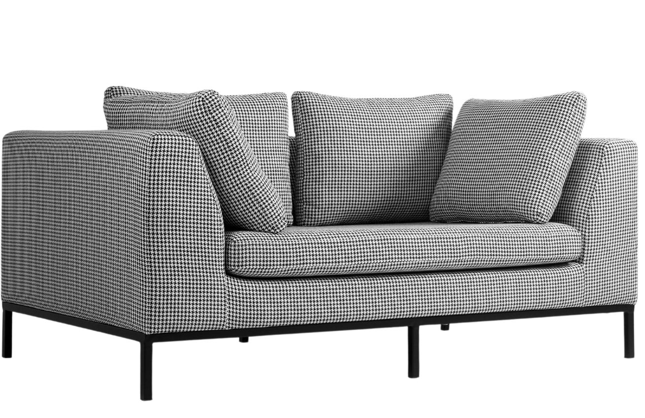 Nordic Design Černobílá látková dvoumístná pohovka Samara 170 cm Nordic Design