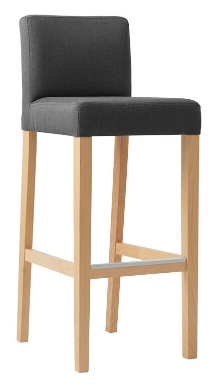 Nordic Design Šedá látková barová židle Wilson 77 cm Nordic Design