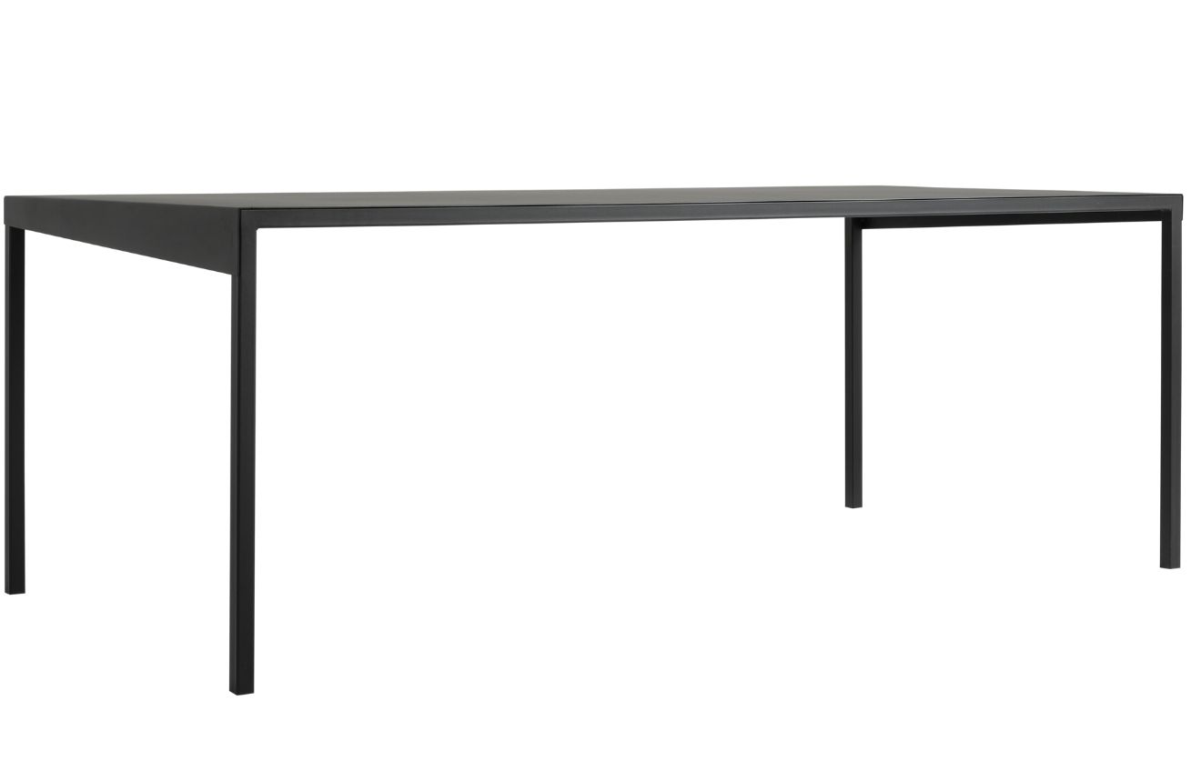 Nordic Design Černý kovový jídelní stůl Narvik 200x100 cm Nordic Design