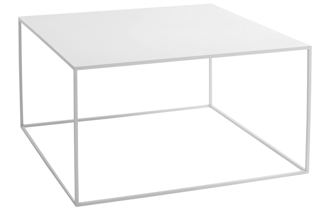 Nordic Design Bílý kovový konferenční stolek Moreno 80 x 80 cm Nordic Design