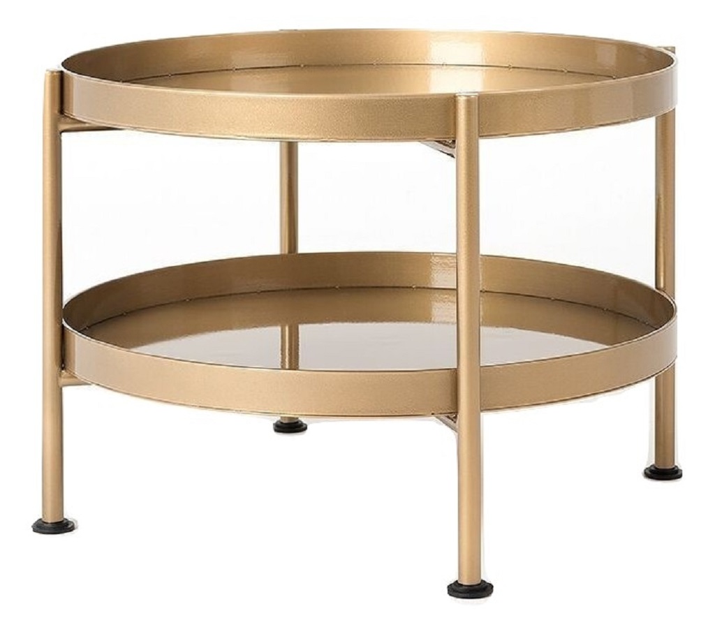 Nordic Design Zlatý kovový konferenční stolek Nollan 60 cm Nordic Design