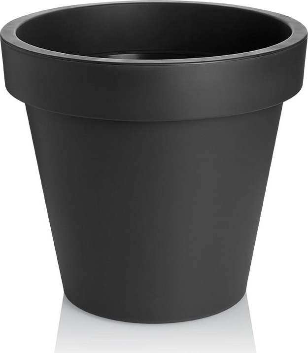 Antracitově šedý květináč Gardenico Metro Twist