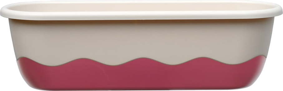 Bílo-růžový samozavlažovací truhlík Plastia Mareta