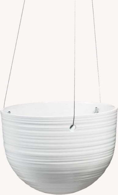 Bílý keramický závěsný květináč Big pots Bergamo
