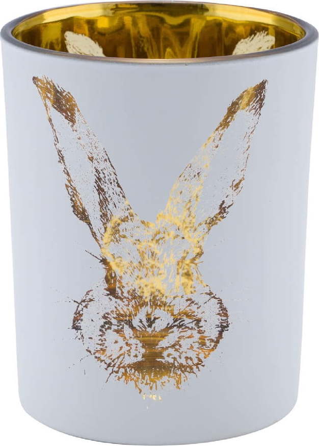 Bílý skleněný svícen Ego Dekor Bunny Ego Dekor