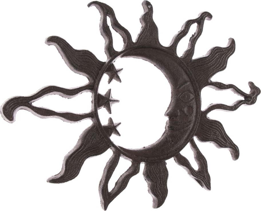 Černá litinová nástěnná dekorace Dakls Sun Dakls