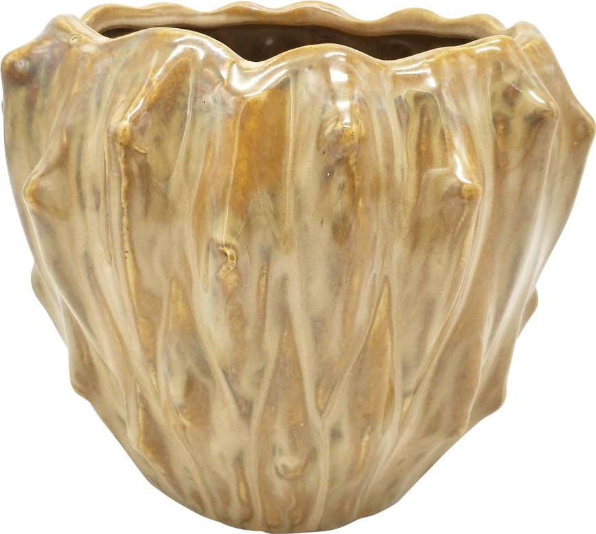 Pískově hnědý keramický květináč PT LIVING Flora