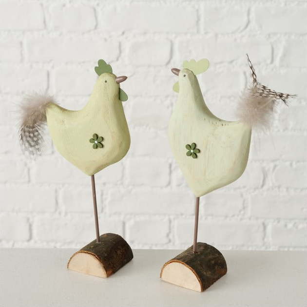 Sada 2 dřevěných velikonočních dekorací Boltze Hanne Boltze