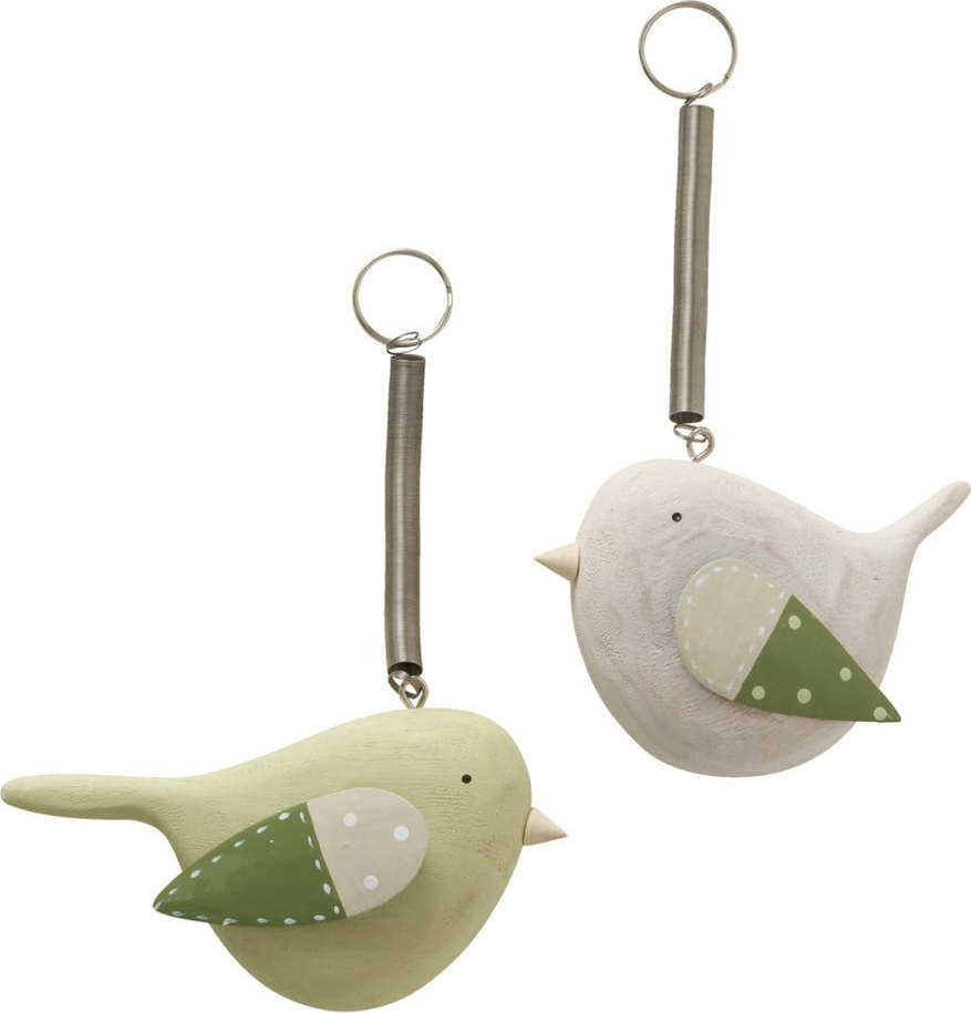 Sada 2 dřevěných závěsných velikonočních dekorací Boltze Heino Boltze