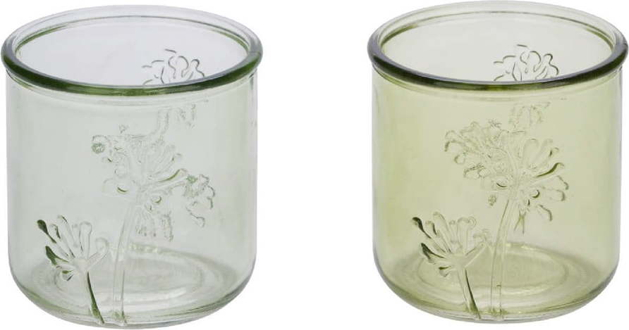 Sada 2 skleněných zelených svícnů Ego Dekor Spring Ego Dekor