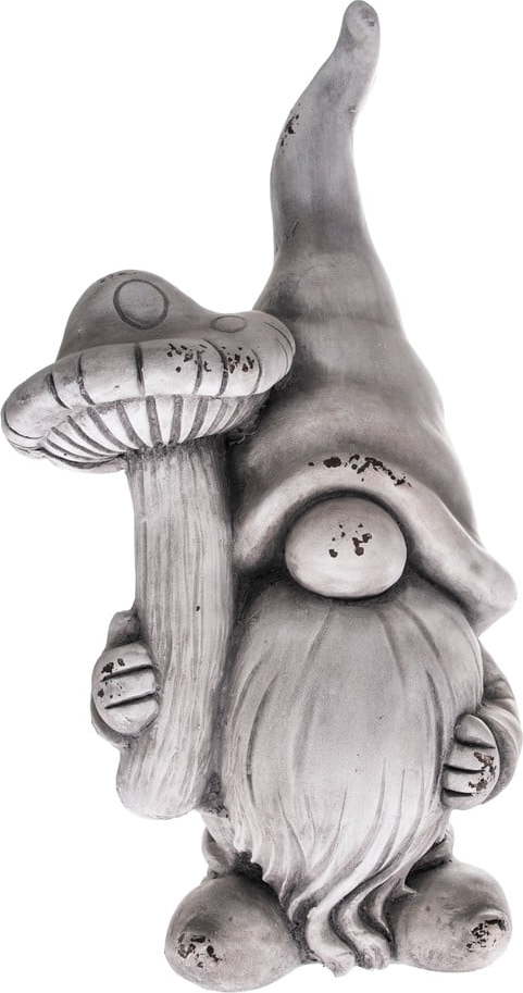 Šedá dekorace Dakls Mushroom Gnome