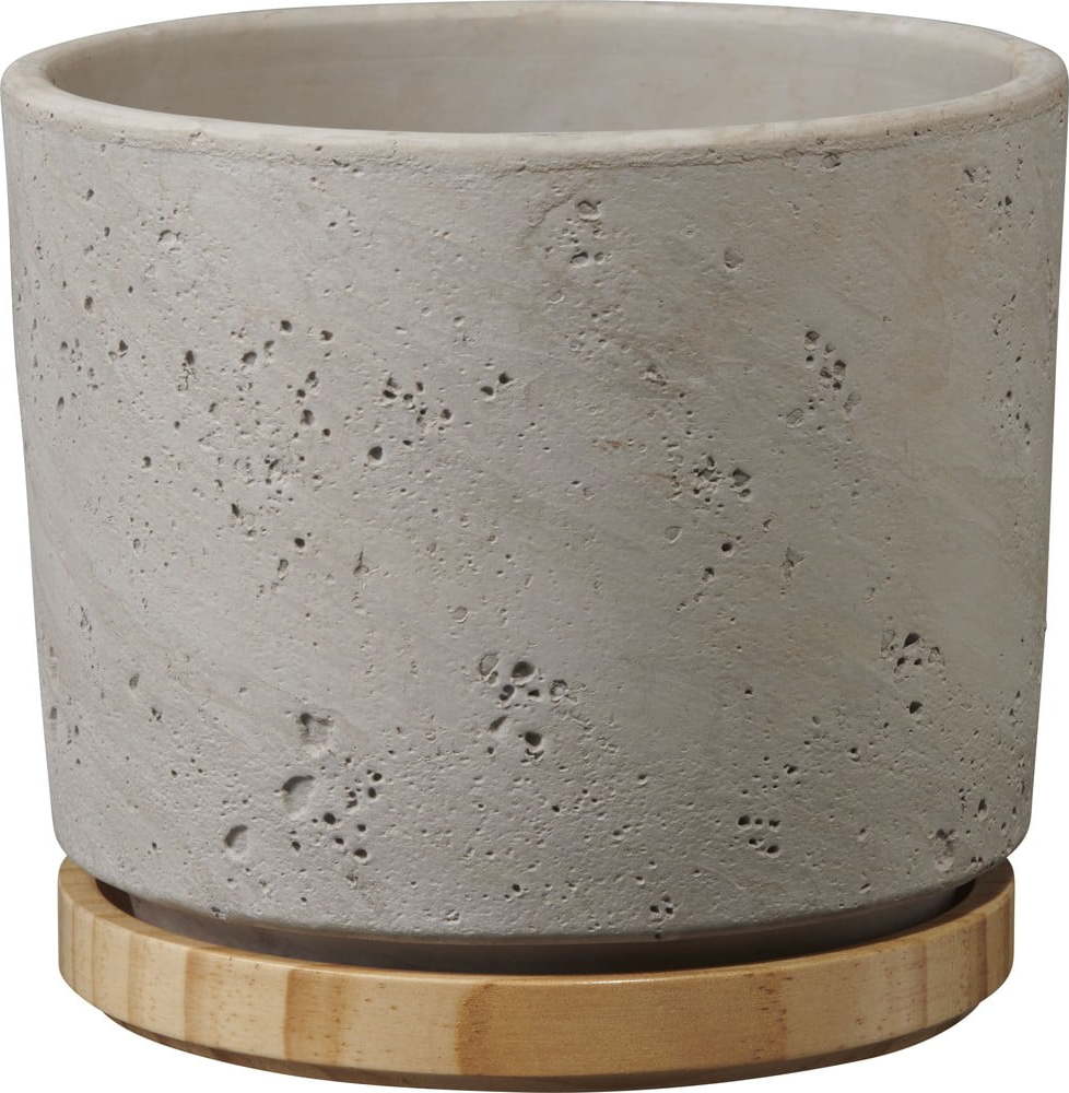 Šedý keramický květináč Big pots