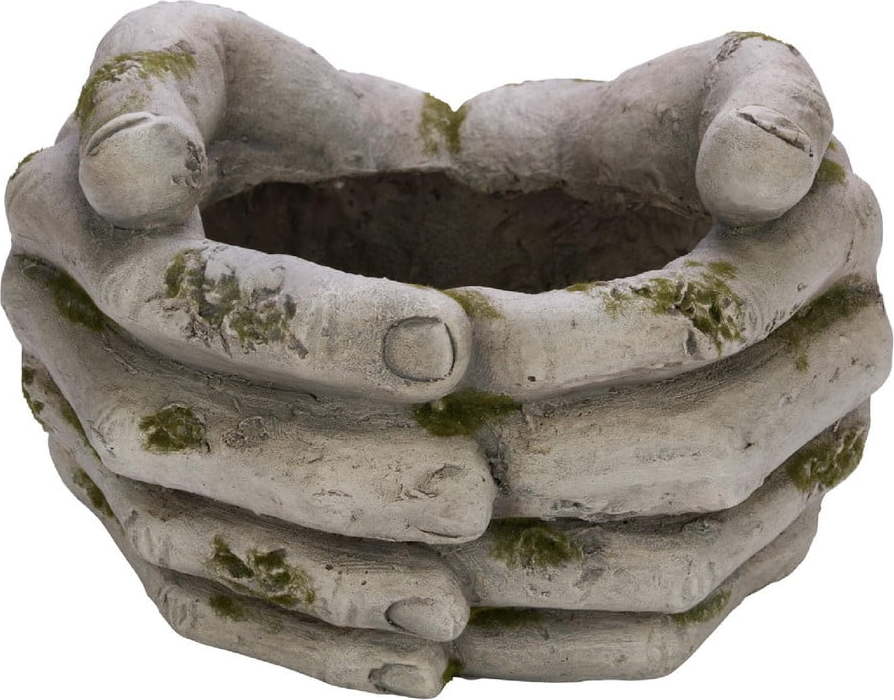 Šedý květináč Ego Dekor Hands Ego Dekor