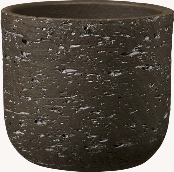Tmavě hnědý keramický květináč Big pots Portland