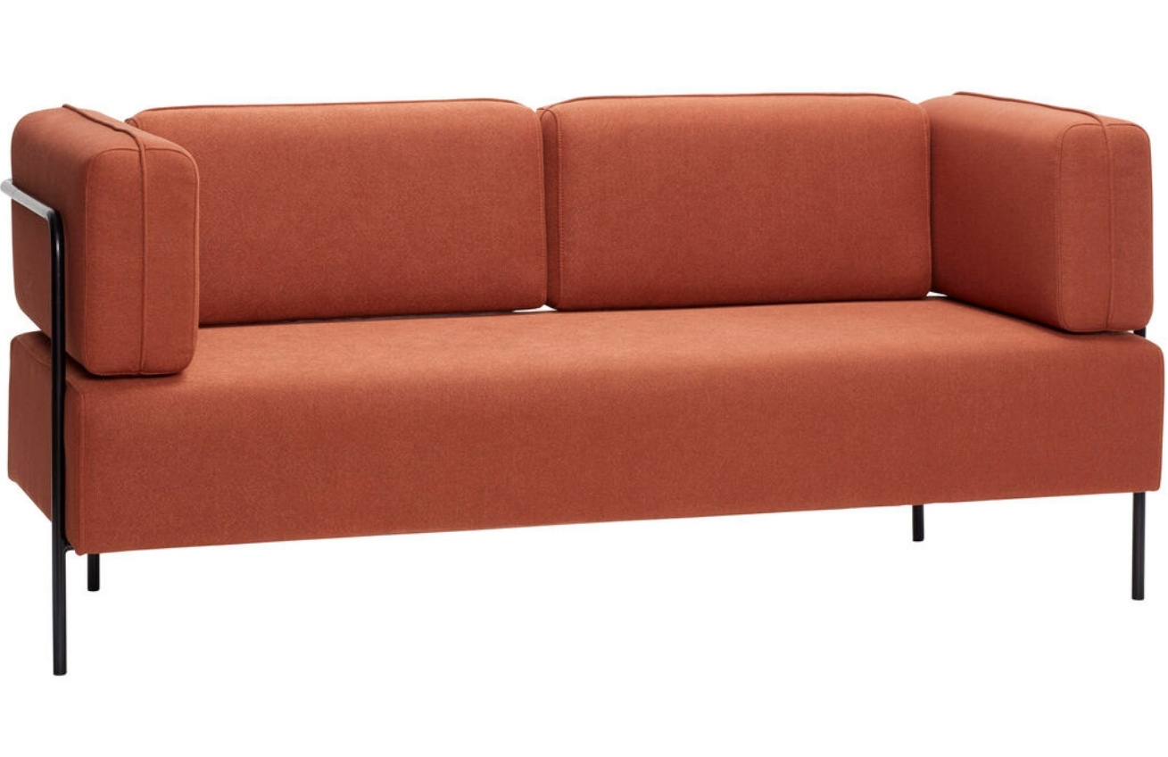 Oranžová látková dvoumístná pohovka Hübsch Sofel 189 cm Hübsch