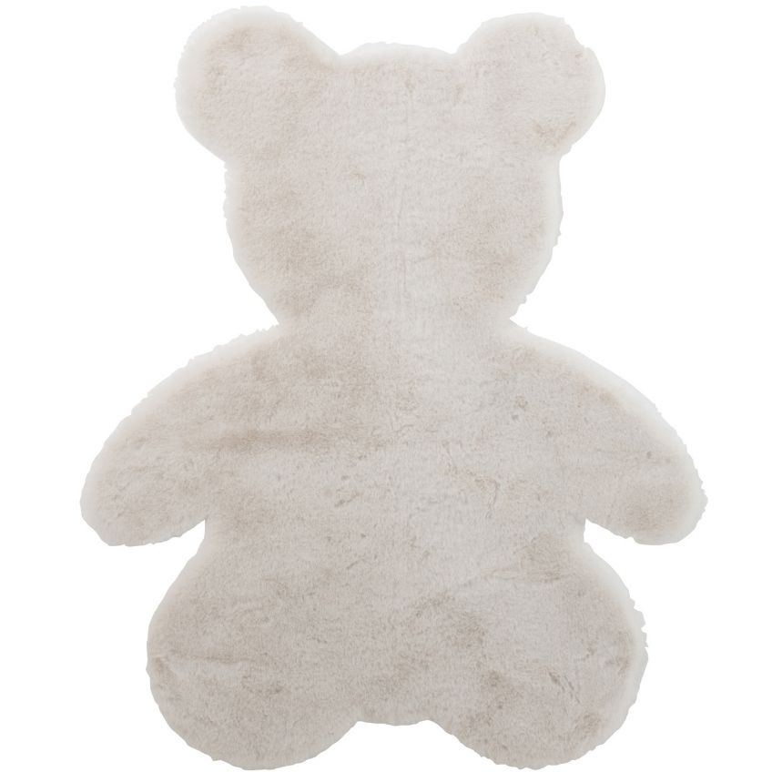 Bílý koberec J-line Bear ve tvaru medvěda 100 x 80 cm J-line