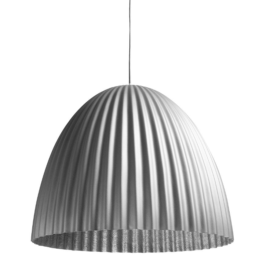 Nordic Design Stříbrné kovové závěsné světlo Liss 70 cm Nordic Design
