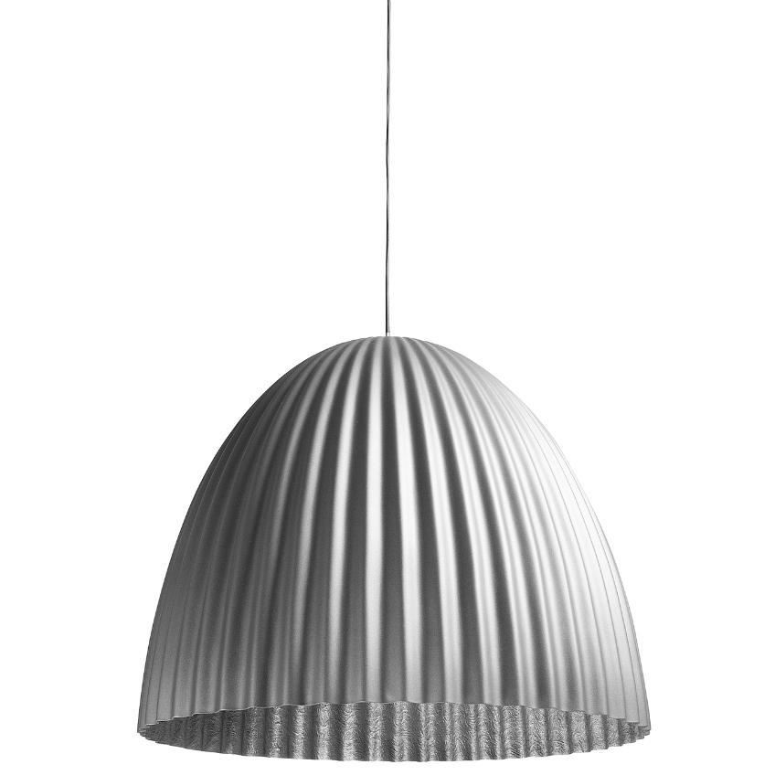 Nordic Design Stříbrné kovové závěsné světlo Liss 50 cm Nordic Design