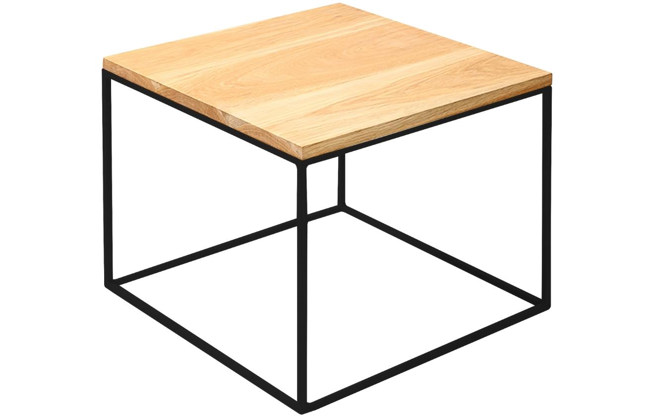 Nordic Design Dubový konferenční stolek Moreno 50 x 50 cm s černou podnoží Nordic Design