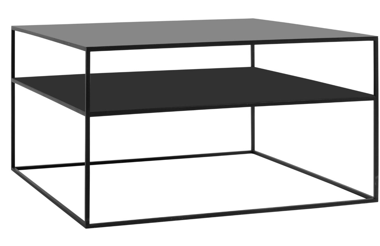 Nordic Design Černý kovový konferenční stolek Moreno II. 80 x 80 cm Nordic Design