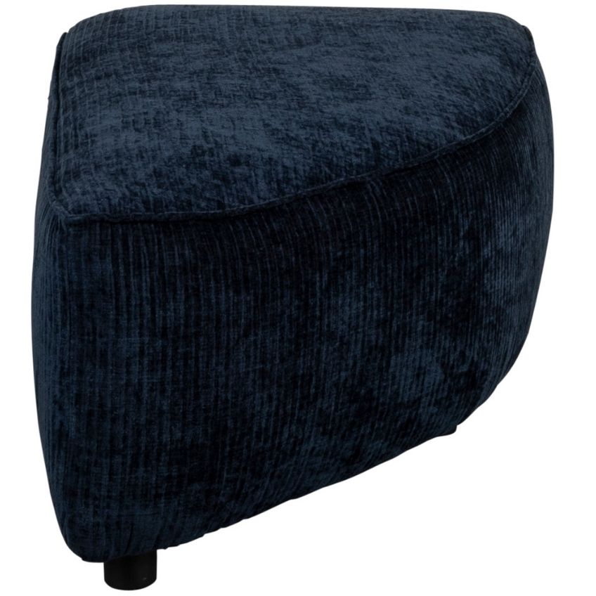 Tmavě modrý manšestrový rohový modul ZUIVER HUNTER 60 x 100 cm