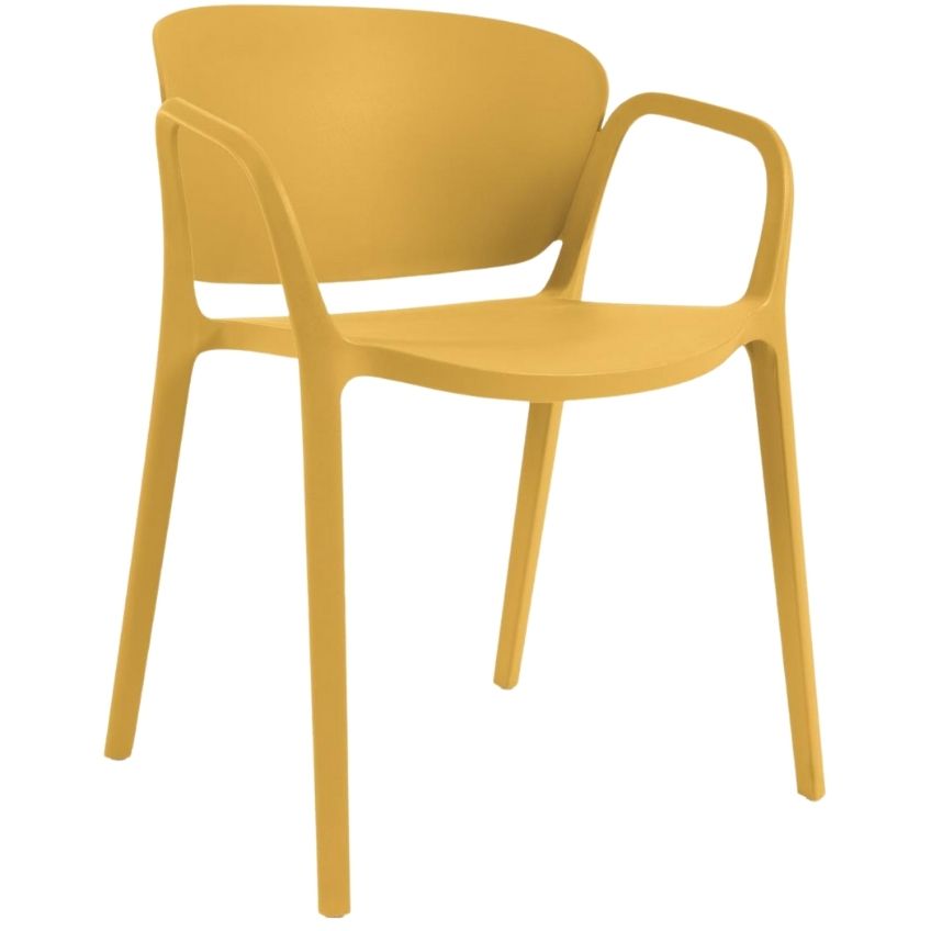Žlutá plastová zahradní židle Kave Home Ania Kave Home