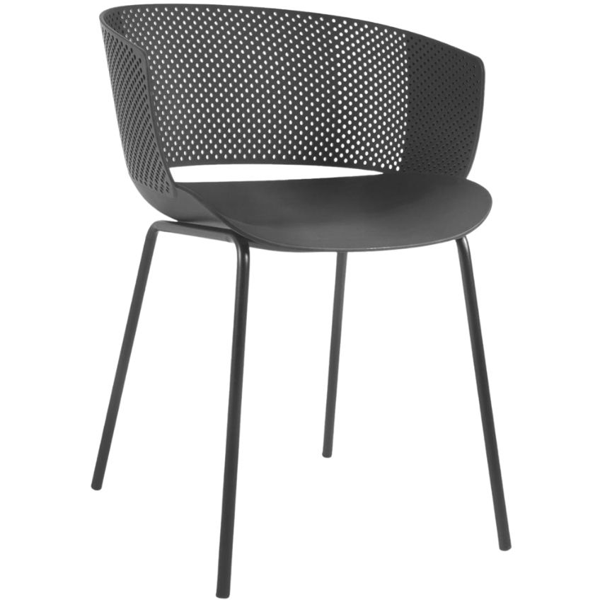 Černá plastová zahradní židle Kave Home Yeray Kave Home