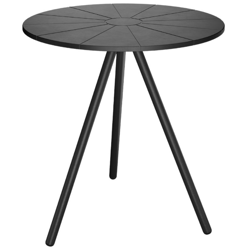Černý plastový zahradní bistro stůl HOUE Nami 65 cm Houe