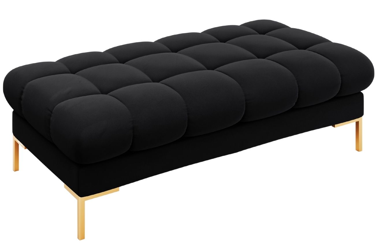 Černá sametová lavice Micadoni Mamaia 133 cm Micadoni