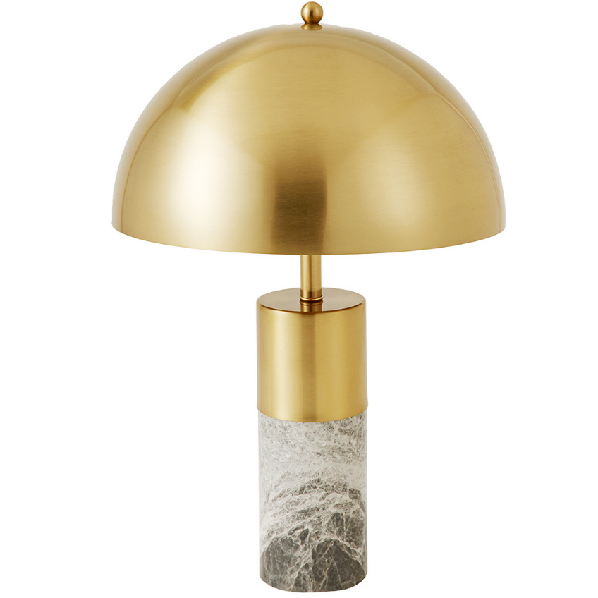 Moebel Living Zlatá kovová stolní lampa Kaithe 52 cm Moebel Living