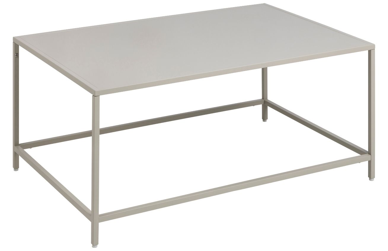 Scandi Krémově bílý kovový konferenční stolek Renna 90 x 60 cm Scandi