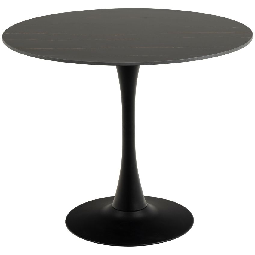 Scandi Černý keramický jídelní stůl Montgomery 90 cm Scandi