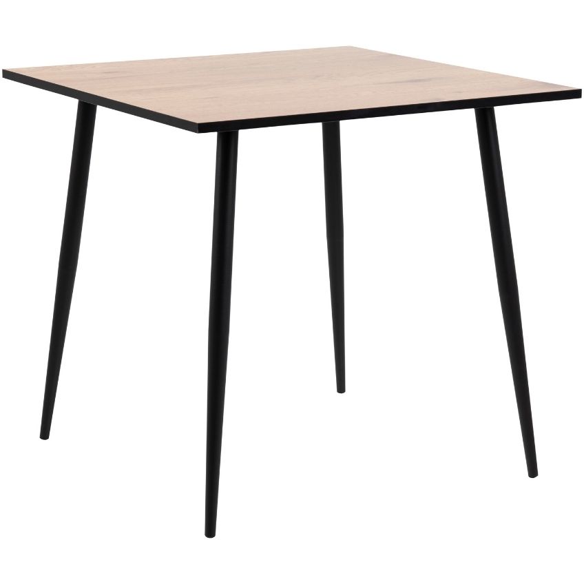 Scandi Dubový jídelní stůl s kovovou podnoží Violette 80 x 80 cm Scandi
