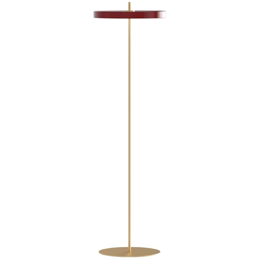 Vínově červená kovová stojací lampa UMAGE ASTERIA 150 cm Umage