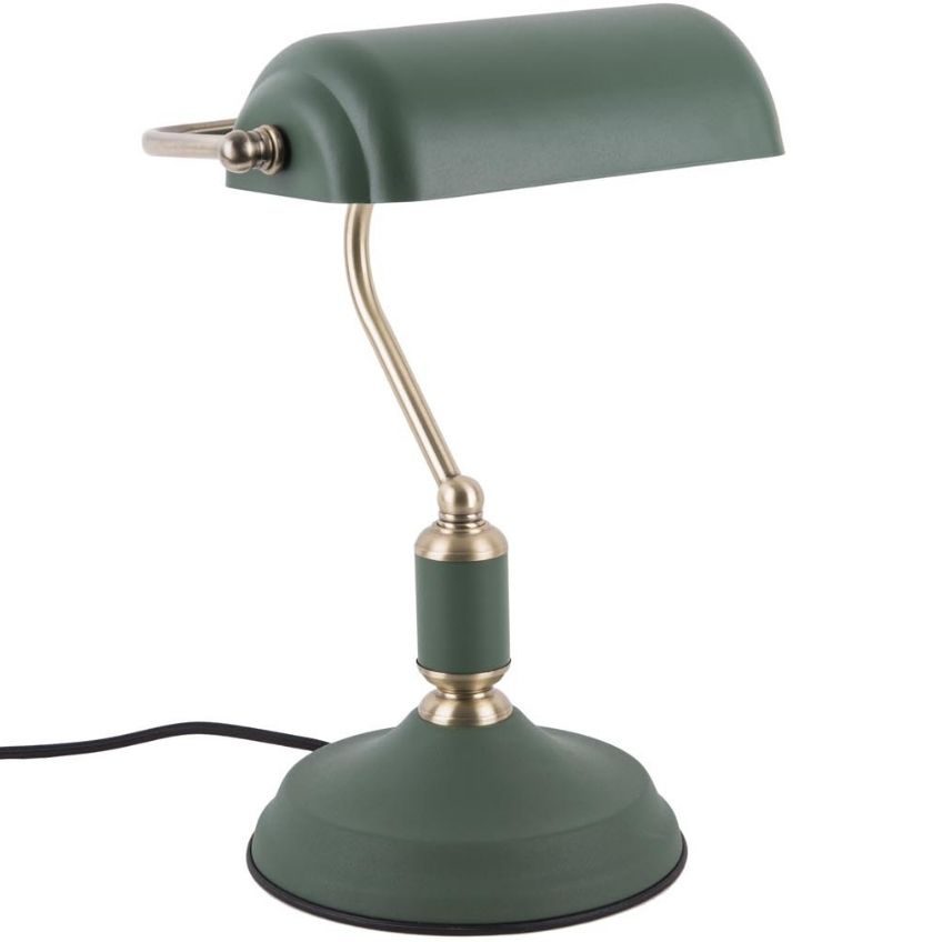 Scandi Tmavě zelená kovová stolní lampa Fester Scandi
