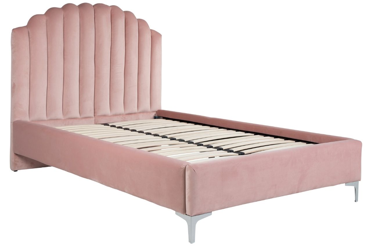 Růžová sametová postel Richmond Belmond 120 x 200 cm Richmond