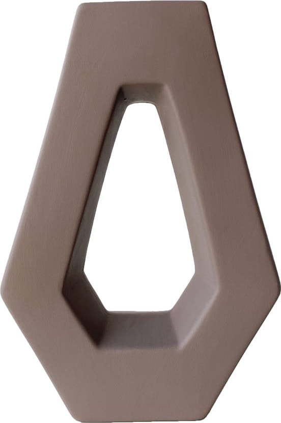 Hnědošedá keramická váza Rulina Triang Rulina