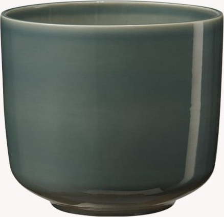 Tmavě zelený keramický květináč Big pots Bari