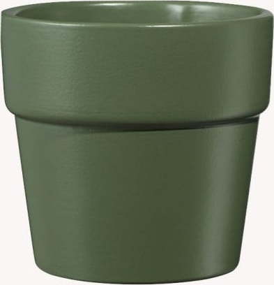 Tmavě zelený keramický květináč Big pots Lima