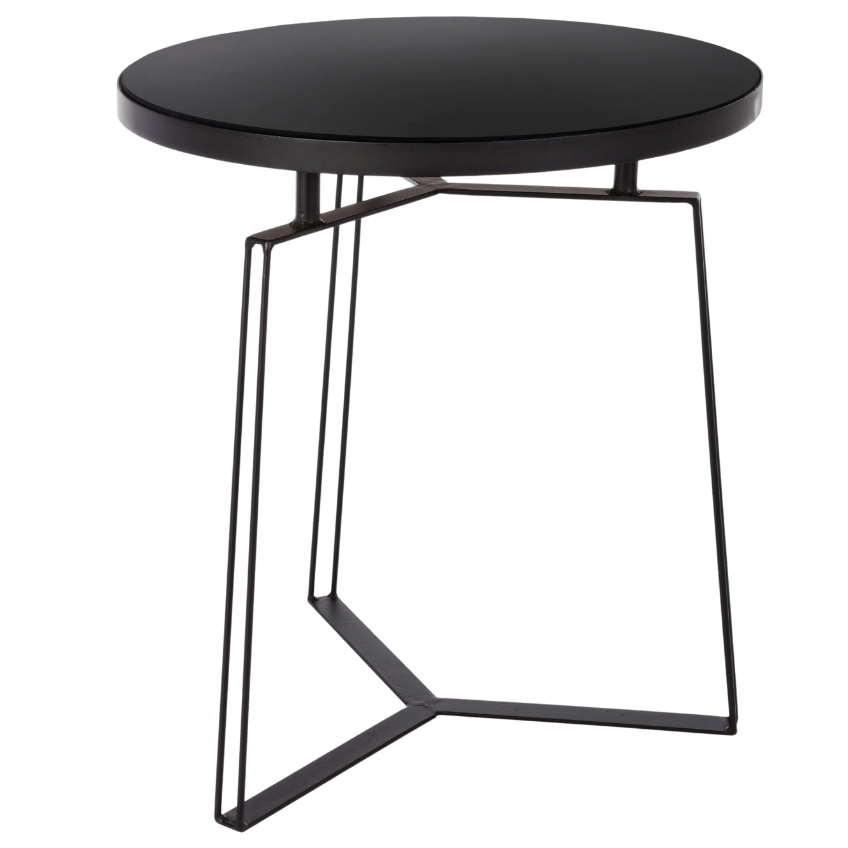 Černý kovový konferenční stolek Bizzotto Zahira 50 cm Bizzotto